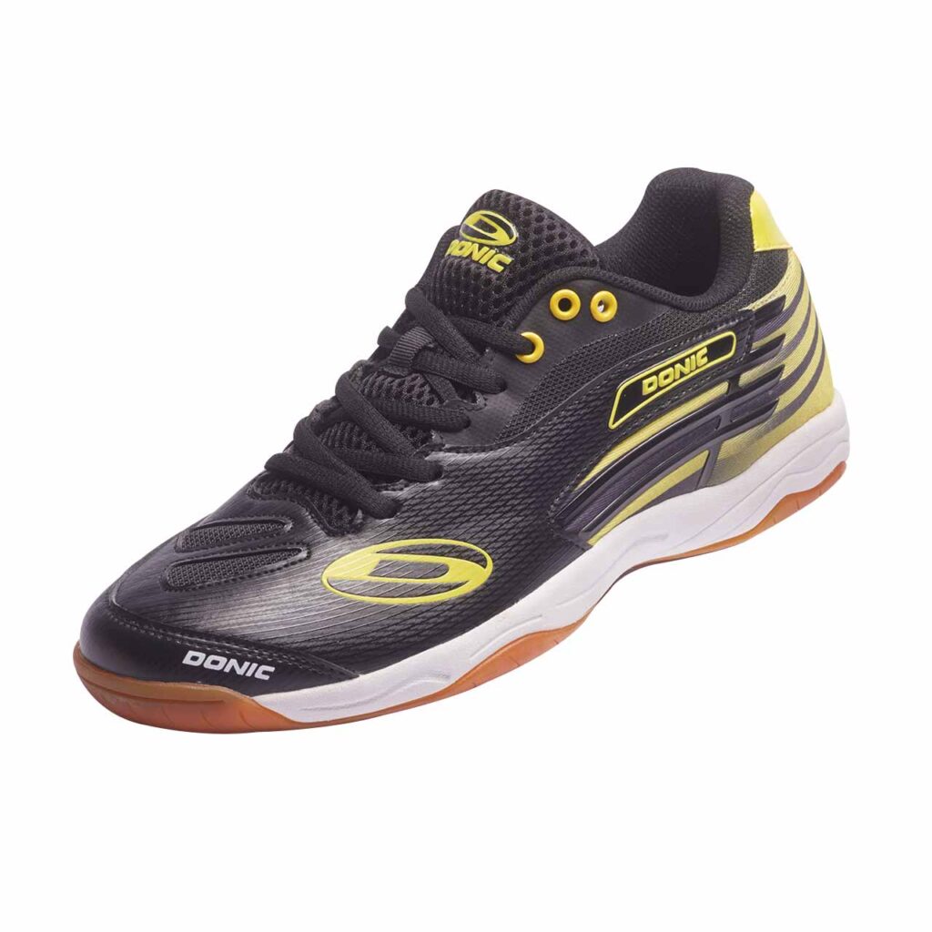 Donic Spaceflex Shoe Black/Yellow Jarvis Sports Table Tennis